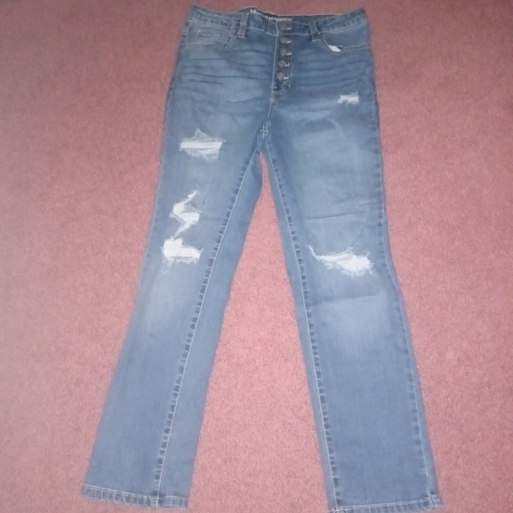 No Boundaries Blue Distressed Women Jeans